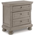 thumbnail image 1 of Signature Design by Ashley Lettner 2 Drawer Nightstand in Light Gray, 1 of 6