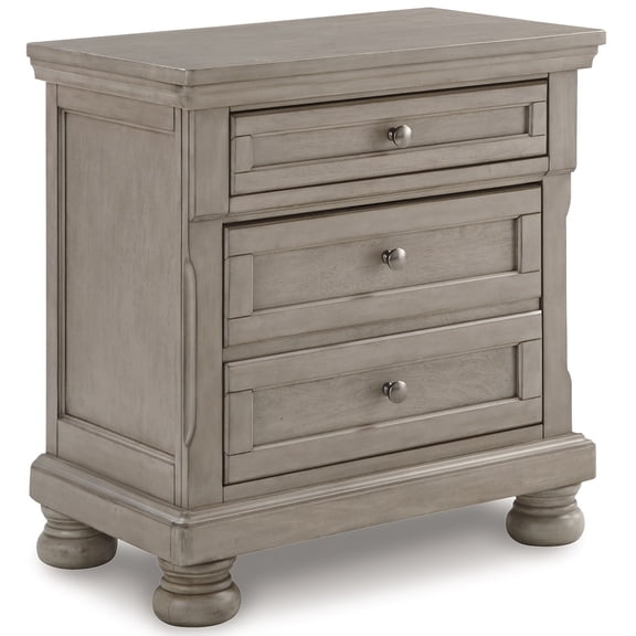 Bowery Hill 2 Drawer Nightstand in Light Gray