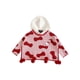 thumbnail image 2 of Hello Kitty moda infantil tridimensional piel lazo bola capa abrigo niñas lindo dulce con capucha suéter de punto capa superior, 2 of 4