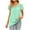 Mint Green, variant on IROINNID Women's Loose Lace Fashion Printed T-shirt Short Sleeves Blouse Round-Neck Tops Spring Saving