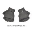 thumbnail image 2 of Qarigey 1 par de guantes sin dedos, cómodo accesorio de ropa de Color sólido, guante térmico convertible de medio dedo para niños para invierno guantes y mitones Negro Qarigey AP009852-01, 2 of 5