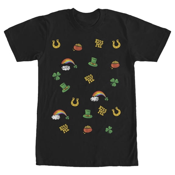 Men's Lost Gods St. Patrick's Day Icons Graphic Tee Black Medium