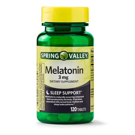 (2 Pack) Spring Valley Sleep Support Melatonin Tablets, 3mg, 120