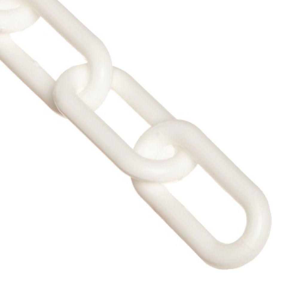 White Plastic Chain 3/4 IN Link 25 FT Lg