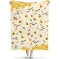 Personalized Bee Baby Blankets With Name, Lightweight For All Seasons