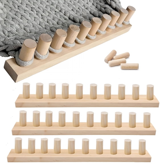 TUWAFE Chunky Knitting Loom Gifts Beginners Yarn Craft Portable Wooden Blanket Loom Knitting Gifts