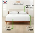 thumbnail image 5 of 1000TC Alaskan King Size 4PC Sheet Set - Premium 1000-Thread-Count 100% Egyptian Cotton, Fit Upto 21 inches Extra Deep Pockets Mattress - Navy Blue, 5 of 7