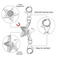 thumbnail image 2 of Lancharmed White Gold Plateds Magnetic Necklace Clasp Bracelet Clasp Star Magnetic Jewellery Clasp Necklace Extenders for Women Valentines Gifts for Him, 2 of 8