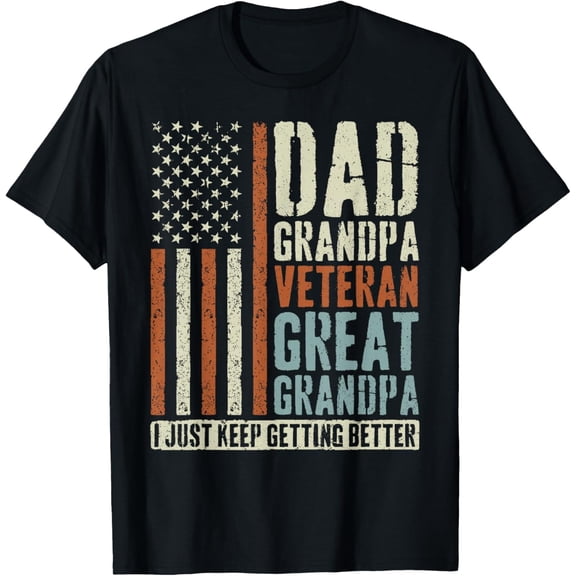 Dad Grandpa Veteran Great Grandpa T-Shirt