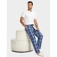 thumbnail image 5 of MoFiz Men's Plaid Print Woven Pajama Pants Cotton Loungewear Sleep Bottoms 3PACK, 5 of 10