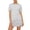 Gray, variant on ClodeEU Women's Round Neck Short Sleeve Ruched Drawstring Mini Dress,Bodycon Pencil Short Dress White,Womens Plus XL