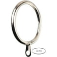 thumbnail image 2 of Meriville 14 pcs Satin Nickel 1.5-Inch Inner Diameter Metal Curtain Rings with Eyelets, Fits Up to 1 1/4-Inch Rod, 2 of 3