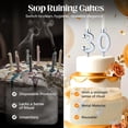 thumbnail image 4 of Linnome Reusable Number Birthday Candle Set 0-9, Gold Cake Topper Adjustable Stand for Party, 4 of 8