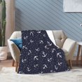 thumbnail image 6 of KLL Fleece Blanket Plush Throw Blanket Anchor ,Soft Fuzzy Cozy Flannel Blanket for Couch Sofa Bed.(80"x60" ), 6 of 7