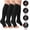 3 Pairs-Black, variant on 3 Pairs Open Toe Compression Socks for Men and Women, Knee High Support Stockings with Stretch Fit for Running, Cycling, Travel, Work, Hiking and Everyday Wear