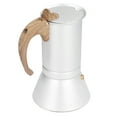 thumbnail image 4 of Cafetera italiana profesional de metal para el hogar, para viajes, color plateado, 300 ml, 4 of 14