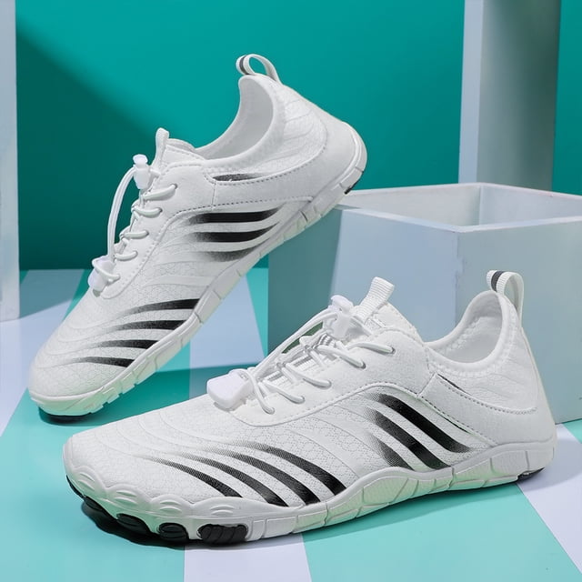Zapatos unisex agua descalza playa sin deslizamiento para deportes acuáticos (44) blanco