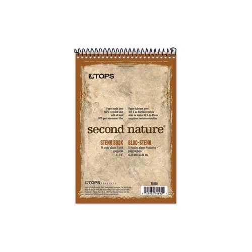 TOPS, TOP74690, Second Nature Spiral Steno Notebook