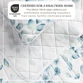 thumbnail image 2 of Floral Quilt Set - Lightweight, Soft, All-Season - 3-Piece Reversible Spring Bedding Set (King / California King, Blue / Green), 2 of 6