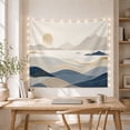 thumbnail image 5 of Ocean Waves Horizontal with Orientation Upper Left Quadrant, Mystical Fantasy for Space Lovers, Galaxy Room Decor, Housewarming Gift, Tapestry Wall Hanging for Bedroom and Dorm, 5 of 7
