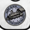 thumbnail image 4 of Inktastic Steam Train Kid Who Loves Trains Boys Baby Bib, 4 of 4