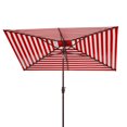 thumbnail image 4 of SAFAVIEH Athens 6.5' X 10' Market Crank Patio Umbrella, Red, 4 of 6
