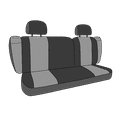 thumbnail image 2 of CalTrend Rear 40/60 Split Back & Solid Cushion Tweed Seat Covers for 2017-2021 Chevy Bolt EV - CV601-04TT Blue Insert with Black Trim, 2 of 3