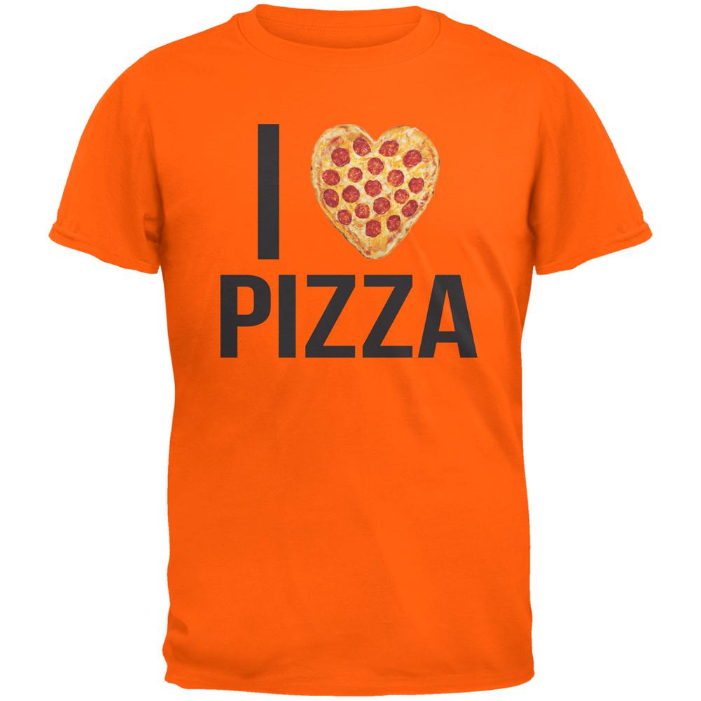I Heart Pepperoni Pizza Orange Adult T 