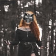 thumbnail image 4 of KAKOWELY Máscara de lobo realista de Halloween para adultos, máscara de media cara para mascarada de animal para fiesta de cosplay, máscara de disfraz de lobo aterrador para hombres y mujeres, 4 of 5