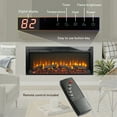 thumbnail image 6 of Innoflame 44" Electric Fireplace, Recessed in Wall/Furniture, Fireplace Heater for Living Room, Adjustable Flame Brightness, Realistic Resin Log, Remote, 9H Timer, Black, 6 of 6