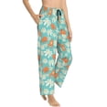 thumbnail image 2 of Naloa Cute Sloth on Floral Tree Print Women’s Ultra-Soft Comfy Pajama Lounge Pants with Pockets & Drawstring, 2 of 8