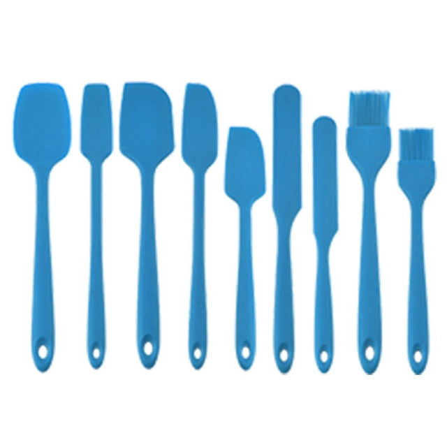 Utensilios de cocina Herramientas para hornear Utensilios de cocina de silicona en crema Juego de 9 Utensilios de cocina Cuchilla raspadora para pasteles