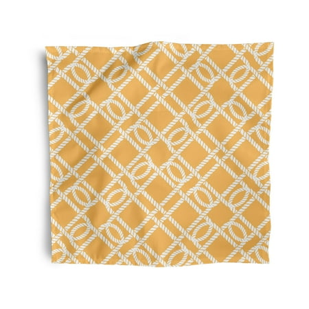 

Simply Daisy 18 x 18 Yellow Know the Ropes Napkins Set of 4