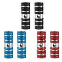 BESTOYARD Black Aluminum Alloy Cylinder Pedal Bike Pegs Sturdy Footpegs for Stunt Riding