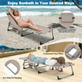 thumbnail image 5 of Gymax Outdoor Folding Chaise 5-Position Lounge Chair w/ Face Hole &Adjustable Footrest, 5 of 9