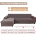 thumbnail image 2 of Estrela Funda elástica para sofá esquinero con reposabrazos, funda universal antideslizante para sofá, extraíble y lavable, en forma de L, 2 piezas, gris y negro, 1 plaza + 3 plazas, 2 of 5