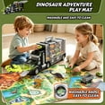 thumbnail image 6 of WonderStone Dinosaur Carrier Truck Toy, 20-Pcs Dinosaur Transport Car with Slide Track & Double-Sided Storage, Gift for Boys Ages 3+, 6 of 11