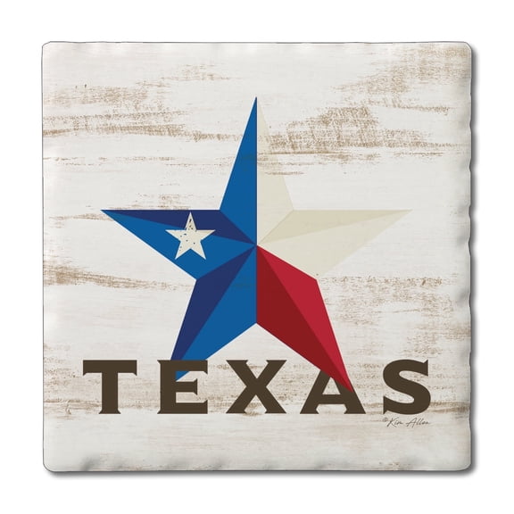 Thirstystone Texas Star 4-Pack Tumbled Tile Coasters