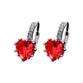 thumbnail image 1 of Jusqu'à 65% de Réduction sur les Boucles d'Oreilles Women en Forme de Cœur Zircon Multicolore Boucles d'Oreilles Mode Collier Bagues Boucles d'Oreilles Jewelry en Liquidation, 1 of 2
