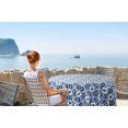 thumbnail image 2 of Vargottam Indoor/OutdoorRoundTablecloth 58 InchRoundTablecloth Waterproof PatioTableCloths- Spring/SummerTableCovers for Backyard CircularTable/BBQs/Picnic -Blue, 2 of 8