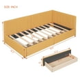 thumbnail image 3 of Clipeyh Linen Upholstered Twin Daybed with Storage Drawer, Yellow, 3 of 8