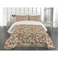 thumbnail image 3 of Ambesonne Geometric Quilted Bedspread Set 3 Pcs, Japanese Interlocking, Queen Size, Multicolor, 3 of 5