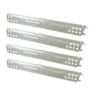 Set of Four Adjustable Length Stainless Steel Replacement Heat Plates for Charbroil Advantage Gas Grill Models and Others