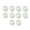 White, variant on 10Pieces Christmas Tree Decorations Shatterproof Sequins Pendants Baubles for Festival Holiday Wedding Ornaments
