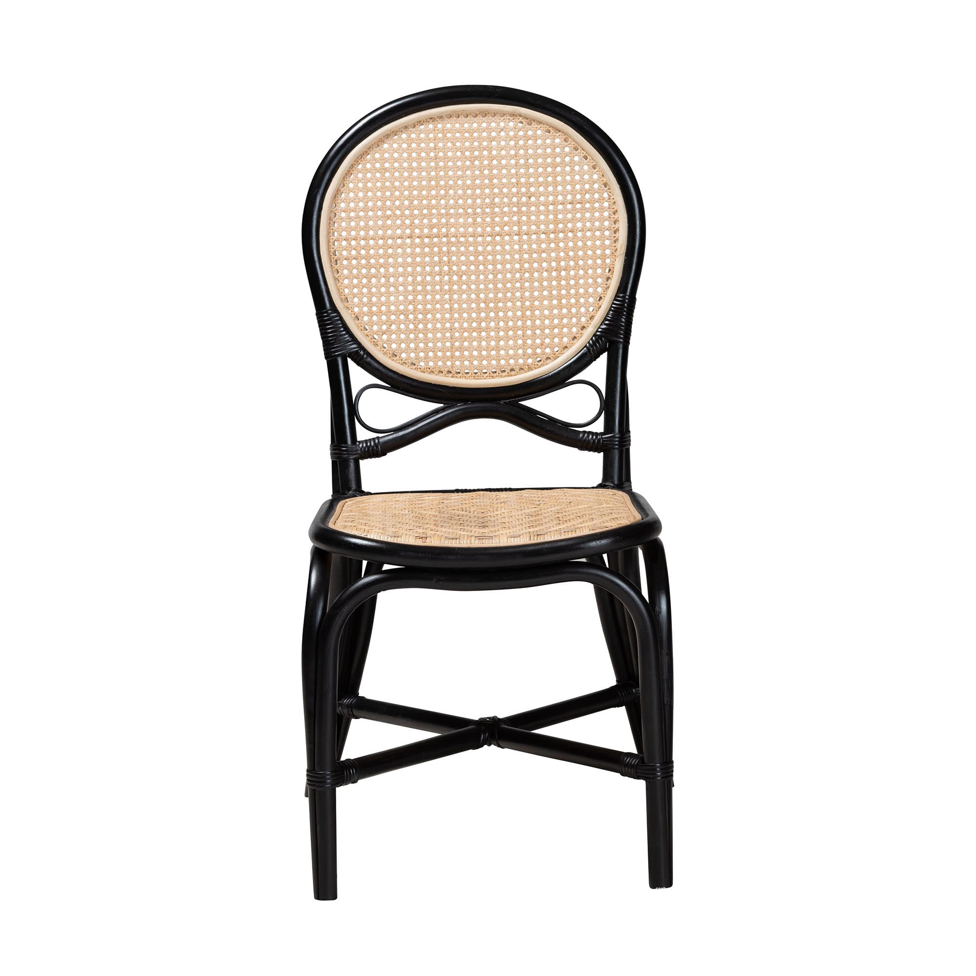 bali & pari Ayana Rattan Mid-Century Dining Chair, Natural Brown