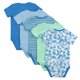 thumbnail image 3 of Hanes Body para bebé, manga corta Ultimate Flexy para niños y niñas, paquete de 5, Azul/Verde, 0-6 Meses, 3 of 3