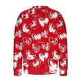 thumbnail image 5 of Fewfanhot Women's Clothing Heart Graphic Printed Fall Sweaters Cute Long Sleeve Pullover Jumper Crew Neck Lightweight Sweater, 5 of 6
