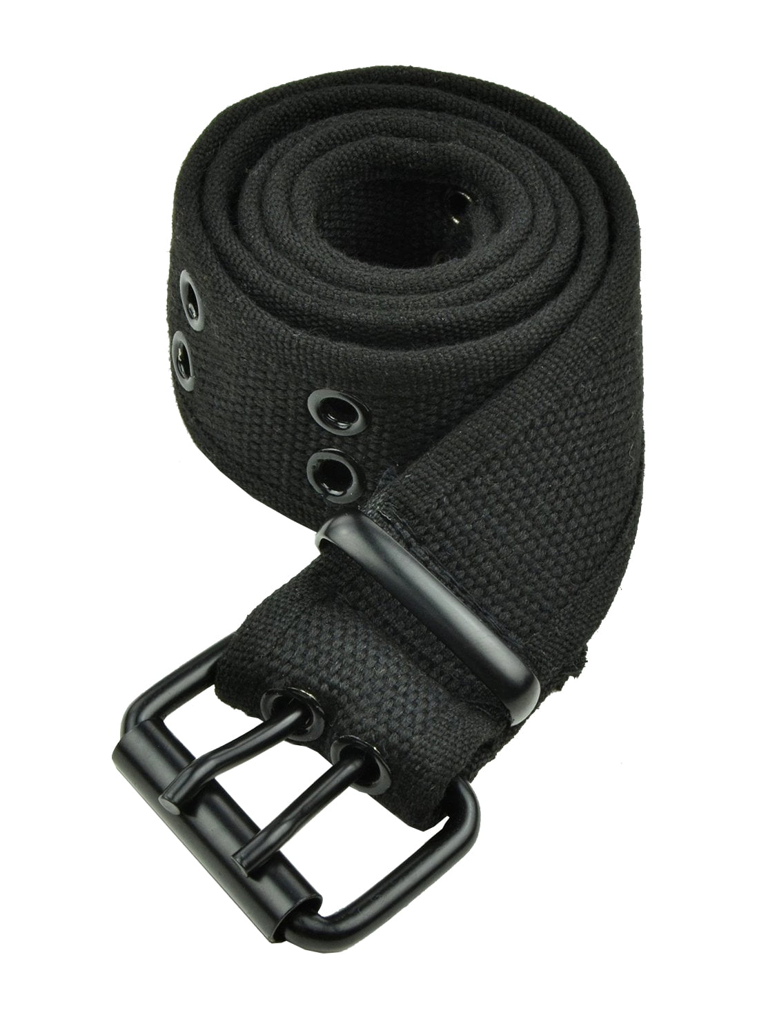 Soluo Double Grommet Hole Buckle Belt Canvas Web Belts for Men Women Military Style 2 Prong Buckle