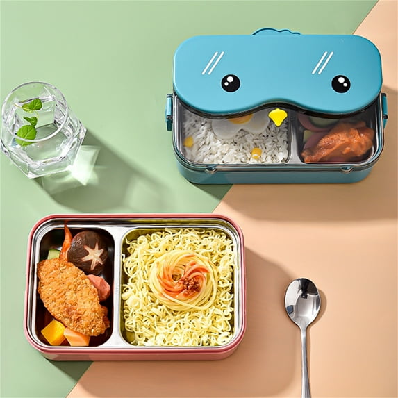 Dream Lifestyle 800ML Lunch Container Large Capacity Leakproof Stainless Steel Compartment Design Spoon Chopsticks Included Lunch Box for Office