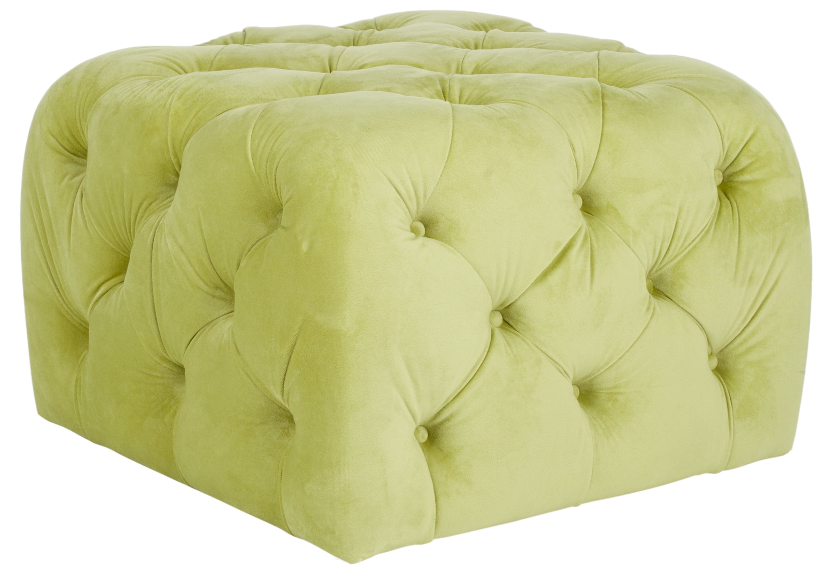 Safavieh Kenan Modern Glam Solid Tufted Ottoman